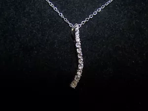 NEU DESIGNER 1 3/4" STERLINGSILBER CZ REISE ANHÄNGER UND KETTE - Bild 1 von 7