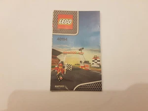 LEGO Racers 40194 Finish Line & Podium Libretto Istruzioni Solo Manuale Libro - Foto 1 di 1