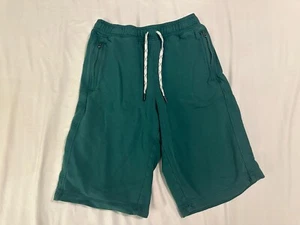Youth Boys Hanna Anderson Size 12 Slim Teal Pull On Sweat Shorts With Pockets - Picture 1 of 5