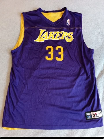 Adult Alleson Athletic NBA Lakers Reversible Jersey 33 Kareem Abdul Jabbar Large Cover