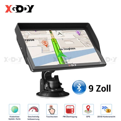 XGODY X10 9'' Bluetooth Navigationsgerät GPS Navi Navigation für Auto LKW PKW FM - Bild 1 von 4