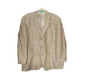 Chaqueta Abrigo Deportivo Hombre Reflections 46R L’abito Lino 3 Botones Beige - Imagen 1 de 14
