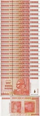 Zimbabwe 50 Billion 50,000,000,000 Dollars 2008, LOT 20 PCS, aUNC / UNC, P-87,AB - Image 1 of 4