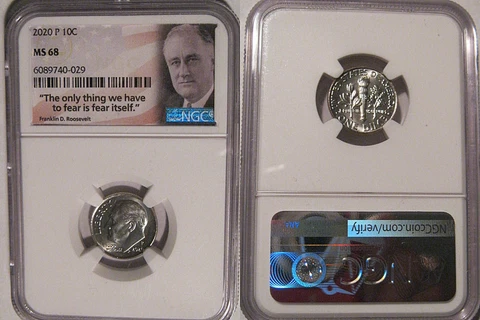2020 P Roosevelt Dime 10c NGC MS 68 Cover