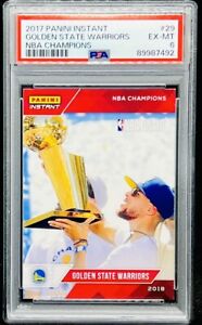 Stephen Curry 2017-18 Panini Instant #29 NBA Champions Trophy PSA 6