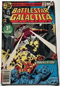 BATTLESTAR GALACTICA #1 - NEWSSTAND COVER - Marvel - 1979 - VF - Picture 1 of 4