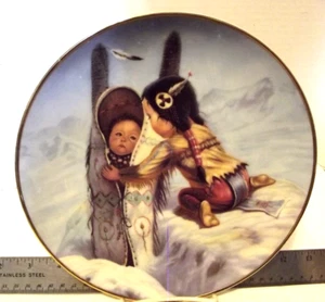 1990 THE PERILLO CHRISTMAS SERIES "BUNDLE UP" By PERILLO 9" PLATE ARTAFFECTS - Picture 1 of 3