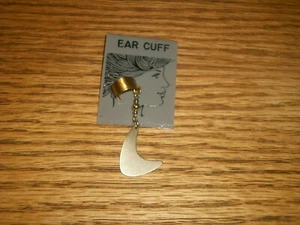 Women's Ear Cuff Silver and Copper Tone Metals 1 1/2" Long Silver Bottom New - Picture 1 of 2