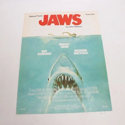 Theme from Jaws Movie Piano Sheet Music 1975 Duchess Music - Image 1 of 4