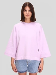 Ganni Damen Isoli Oversized Raglan Sweatshirt Orchideenblüte Lila Gr. S/M - Bild 1 von 11