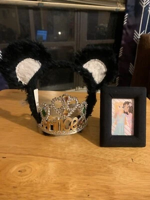 Girls Princess Set: Small Princess Crown, Claire’s Cat Ears & Wallet Photo Frame - Image 1 of 4