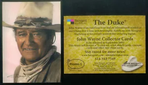 JOHN WAYNE THE DUKE PROMO 2005 BREYGENT SAMMLERKARTEN STAGECOACH ECHTE KÖRNUNG - Bild 1 von 1