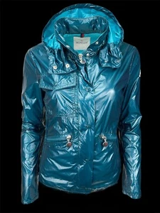 MONCLER Damen Sommer Windjacke Regenjacke Türkis Gr.1 - Bild 1 von 12