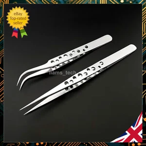 Pinzetta Punta di Precisione per Elettronica Microsaldatura Telefono Orologio SMD - Foto 1 di 3