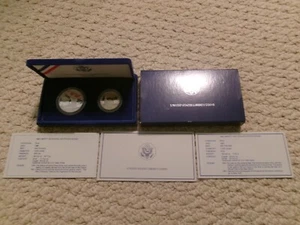 1986 S United States Liberty Coins-2 Coin Set-Silver Dollar & Half Dollar-Mint - Picture 1 of 6