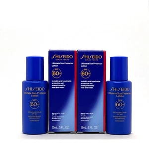 2 x Shiseido Ultimate Sun Protector Lotion SPF 60+ Sunscreen 15ml = 30ml Total - Picture 1 of 2