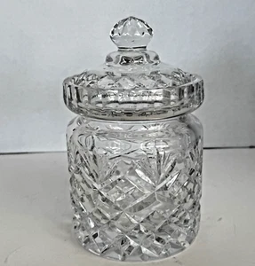 Waterford Vintage Diamond Cut Biscuit Jar 6.5" Tall H770 - Picture 1 of 7