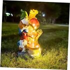 Solar Garden Outdoor Gnome Statue, Art Decoration with Lantern Lights, MUSTROOM