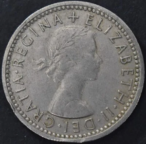 1956 British UK Six Pence E23 - Picture 1 of 2