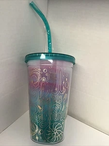 Bicchiere plastica isolato Disney Parks ARIEL "La ragazza che ha tutto" nuovo con etichetta - Foto 1 di 6