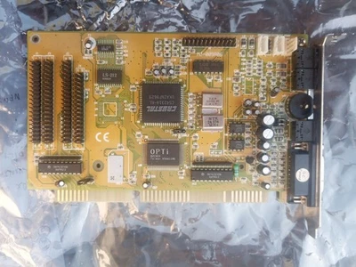  ISA Sound Audio Card OPTi MJ-009R06 chip CRYSTAL CS4231A-KL with GAME PORT ! - Image 1 of 3