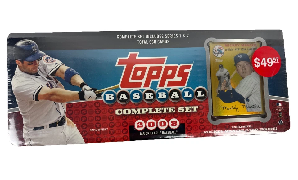 2008 Topps Baseball Complete Factory Set Mickey Mantle Gold Refractor