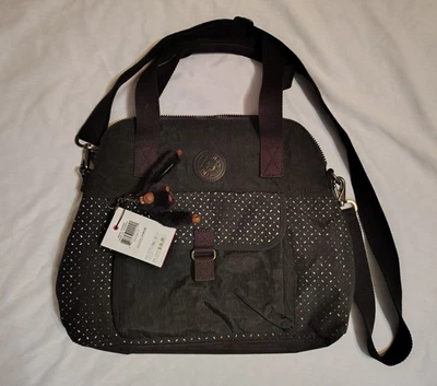 NUEVO CON ETIQUETAS Kipling HB6450 Pahneiro Bandolera Bolso de Hombro Cartera Poliamida Blackeyelelt Foto 1 de 4