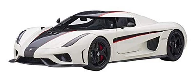 Coche modelo fundido a presión AUTOart 1/18 Koenigsegg Regera blanco carbono negro rojo 79027 Foto 1 de 4