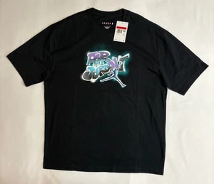 Nike Jordan Men's Black T-Shirt AJ5 Grape 85 Sz Large NEW IQ6554-010 - Picture 1 of 5