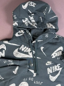 Sudadera con Capucha Nike Para Hombre Talla XL Estampado Completo Verde Swoosh Sudadera AOP - Imagen 1 de 4