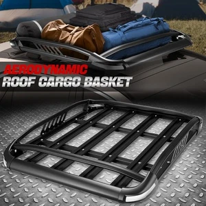 50"x 38" Roof Rack SUV Top Cargo Luggage Carrier Basket Holder Aluminum Black - Picture 1 of 7
