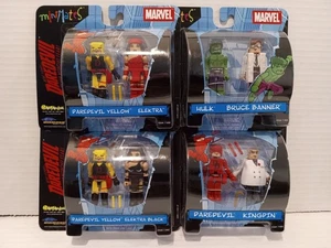 LOTE DE 4 MARVEL MINIMATES - DAREDEVIL AMARILLO / NEGRO ELEKTRA - SELLADO COMO NUEVO 2003 - Imagen 1 de 6