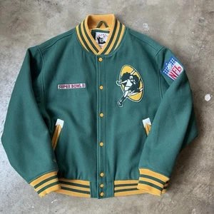 Green Bay Packers wool Mitchell and Ness letterman jacket XL throwbacks varsity - Picture 1 of 14