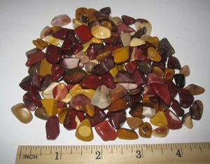 120+ TUMBLED POLISHED NATURAL 0.3"- 0.5" MOOKAITE JASPER STONES AUSTRALIA 158.6g - Picture 1 of 5