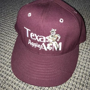 Texas A&M Aggies Osfa Snap Back Hat Burgundy Vintage - Picture 1 of 6
