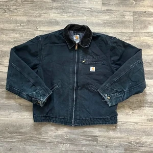 Vintage Carhartt J01 BLK Detroit Blanket Lined Jacket Size 44 - Bild 1 von 6