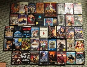 PC Big Box 43 Video Game Lot. Elder Scrolls, Warhammer, Galactic & More  - Picture 1 of 7