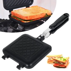 Non-Stick Toasted Sandwich Waffle Maker – Portable Iron Hotplate Croque - Picture 1 of 6