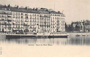 Suisse - GENÈVE - Bateau Salon France, quai du Mont-Bland - Grand Hôtel de la Pa - Picture 1 of 2