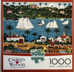Puzzle Buffalo Charles Wysocki 1000 pezzi VECCHIA CALIFORNIA navi costiere arte popolare - Foto 1 di 4