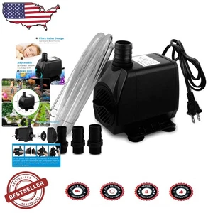 Quiet 800 GPH Fountain Pump, 45W Durable, 6.5ft Cord, Aquarium, Pond, Statuary - Picture 1 of 8