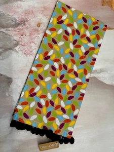 Coton Colors Dish Tea Towel Colorful Cotton Kitchen Pompom Spring Sprinkles NWT! - Picture 1 of 5
