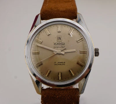 Vintage Roamer Popular Mechanical Watch | Working well  | With matching strap - Image 1 of 4