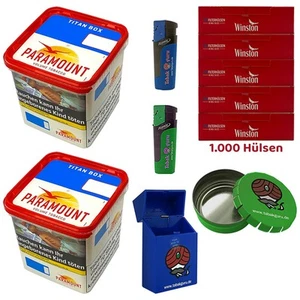 Paramount Volumentabak Titan Box 2x 315g, Winston Hülsen, Sturmfeuerzeuge + - Bild 1 von 7