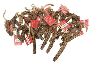 15er Set Ashland Weinrebe Zuckerstange Ornamente 7" rustikal Bauernhaus Handwerk Neu mit Etikett - Bild 1 von 4