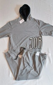 NEW MEN’S NIKE JORDAN SPORT DNA FLEECE SWEATSUIT SET~ GREY/BLACK~ SIZE XL - Picture 1 of 10