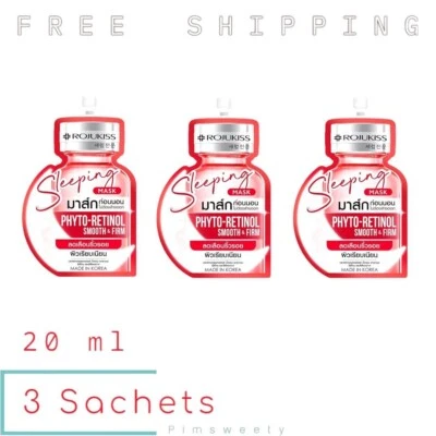 3 Sachets x 20 ml Rojukiss Sleeping Mask Phyto-Retinol Reduce Wrinkles Facial - Image 1 of 4