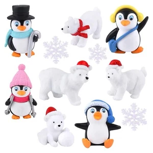 12 Stück Miniaturfiguren  Mini Weihnachtsfiguren, Wohnkultur, Dekoration Pinguin - Bild 1 von 1