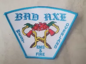 PATCH BAD AXE WEST OVERLAND EMS & FIRE white - Picture 1 of 1