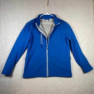 CLIQUE Jacket Adult Large Blue Long Sleeve Full Zip Pockets Bungee Waist Men's - Picture 1 of 11